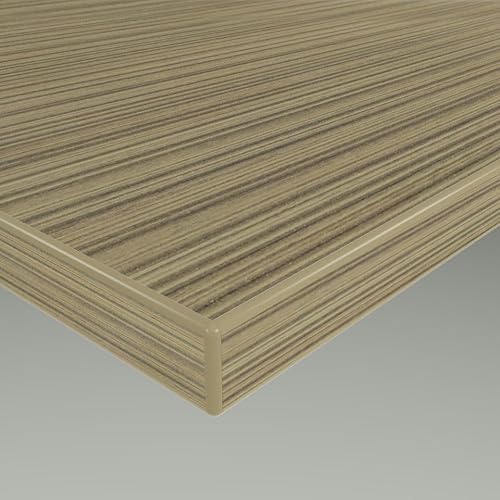 MySpiegel.de Tischplatte Holz Zuschnitt nach Maß Beschichtete Holzdekorplatte Lamella Terra in 19mm Stärke (120 x 70 cm, Lamella Terra) von MySpiegel.de