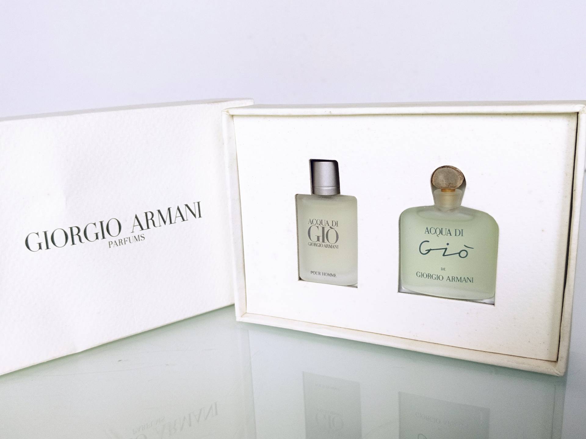 Miniaturen "Acqua Di Giò" | 1995 Von Giorgio Armani Parfums Casket Mini Edt Für Sie Und Ihn von MyVintageGadgets