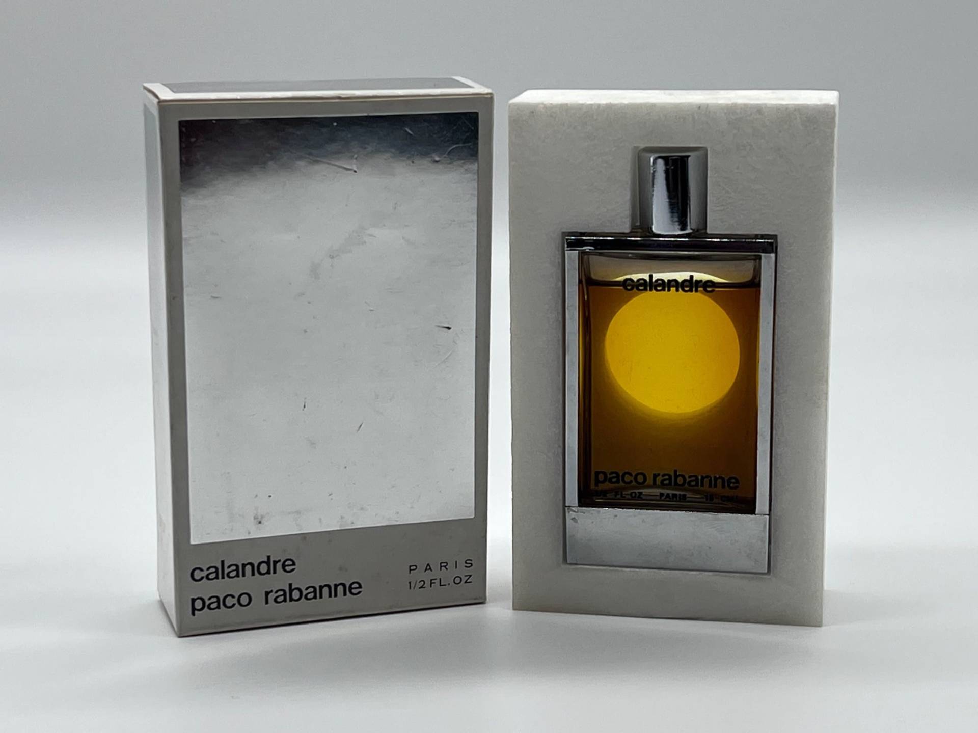 Vintage "Calandre" | 1969 Paco Rabanne Pure Parfum/Extrait 15 Ml/1/2 Us Fl.oz. Splash | No Spray Rare Women Fragrance von MyVintageGadgets