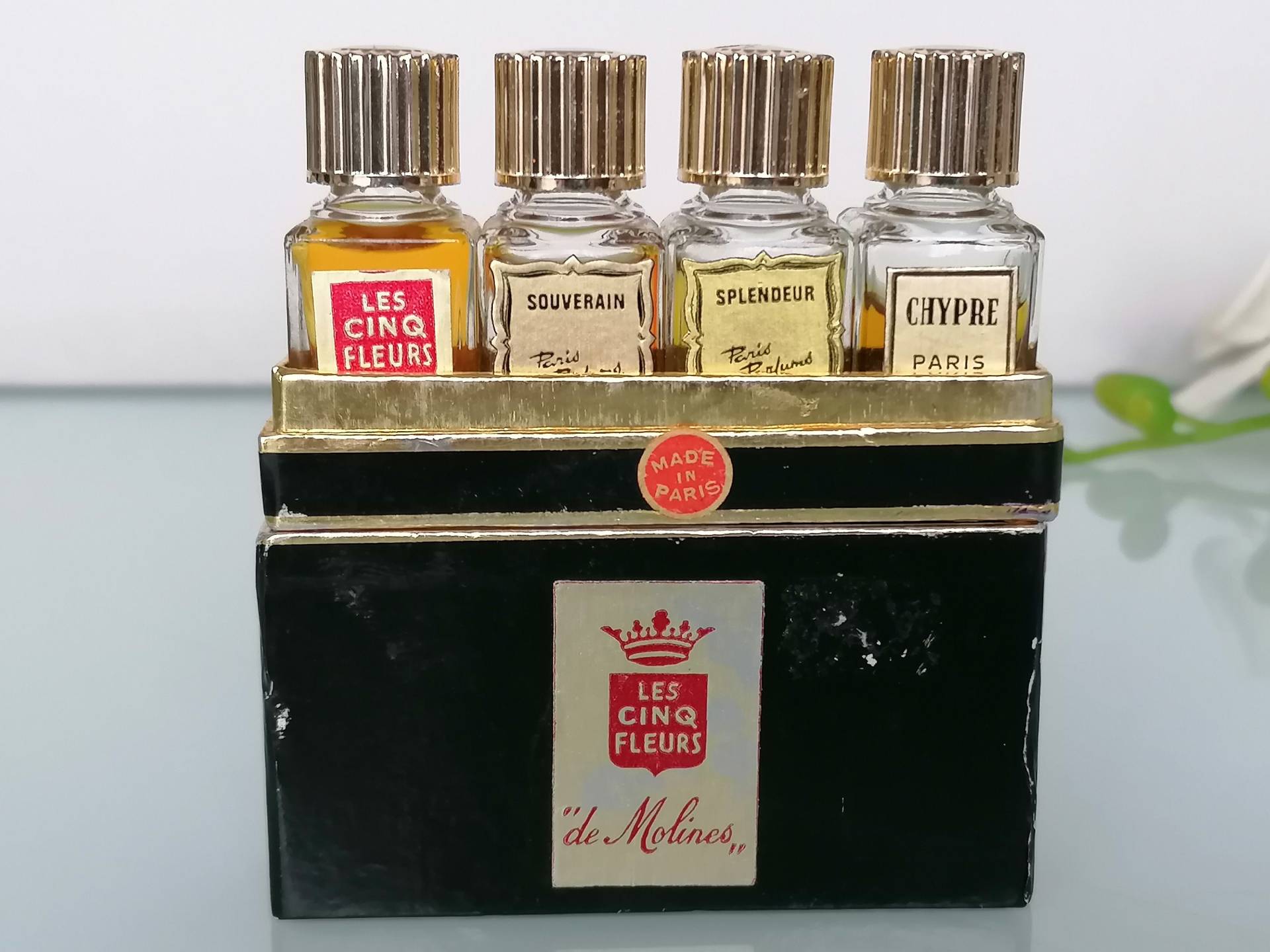 Vintage Les Cinq Fleurs De Molines | 1950 Parfum/Extrait 5 Ml Set X4 Düfte Geschenkidee Vintage Les Cinq Fleurs De Molines | 1950 Parfum/Extrait 5 Ml Set X4 Düfte Geschenkidee von MyVintageGadgets