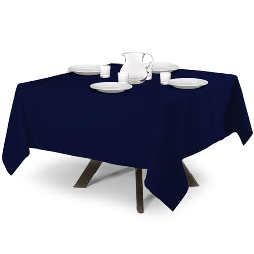 MyVorrei Tischdecke, einfarbig, quadratisch, 100 % Baumwolle, 120 x 120 cm von MyVorrei