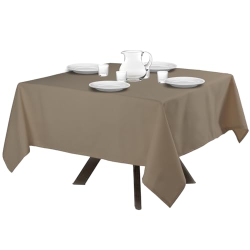 MyVorrei Tischdecke, einfarbig, quadratisch, 100 % Baumwolle, 140 x 140 cm von MyVorrei