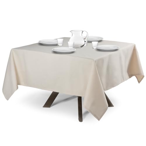 MyVorrei Tischdecke, einfarbig, quadratisch, 100 % Baumwolle, 140 x 140 cm von MyVorrei