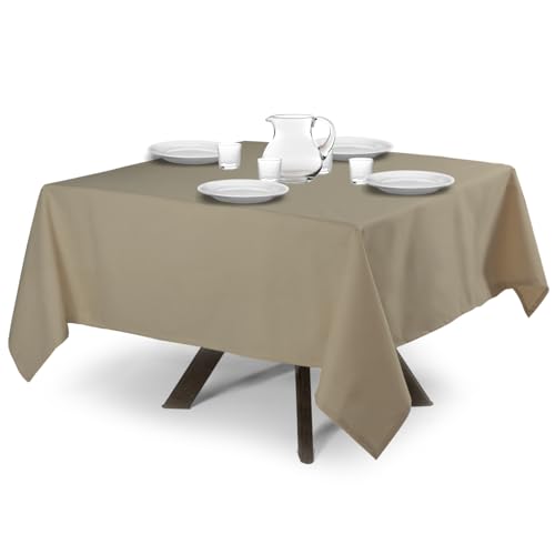 MyVorrei Tischdecke, einfarbig, quadratisch, 100 % Baumwolle, 140 x 140 cm von MyVorrei