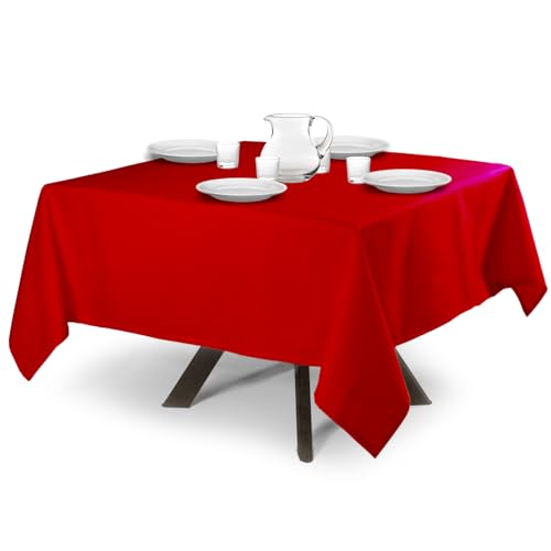 MyVorrei Tischdecke, einfarbig, quadratisch, 100 % Baumwolle, 200 x 200 cm von MyVorrei