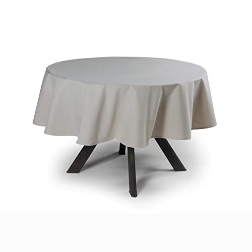 MyVorrei Tischdecke, einfarbig, rund, Baumwolle, 100 % cm, 250 x 250 cm von MyVorrei