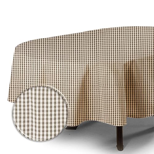 MyVorrei Tischdecke, oval, 175 x 220 cm, kariert, gefärbt, ca. 100 % Baumwolle, in 22 Farben, auch für Gasthäuser und Restaurants geeignet von MyVorrei
