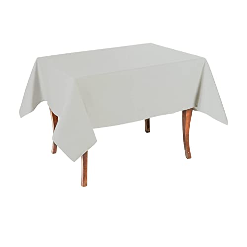 Tischdecke, rechteckig, schmutzabweisend, Leinen-Optik aus Polyester, 100 % 135 x 250 cm von MyVorrei