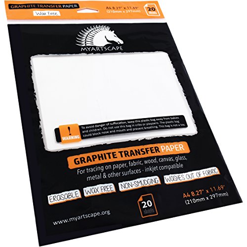 myartscape graphit Papier, Wachs – Weiß 20 Sheets von Myartscape