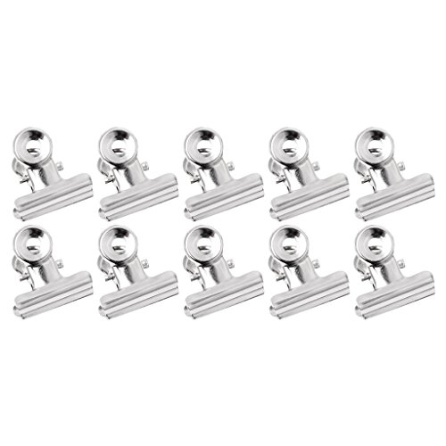 10 Stück Metallgriff-Clip-Versiegelungsklammern, Papierklammern, Dokumente, Tickets, Ordner, silberfarbene Büroklammern, Geldklammern, Binder-Clips für Bilder 10 Stück Metallgriff-Clip-Versiegelungsklammern, Papierklammern, Dokumente, Tickets, Ordner, silberfarbene Büroklammern, Geldklammern, Binder-Clips für Bilder von Myazs