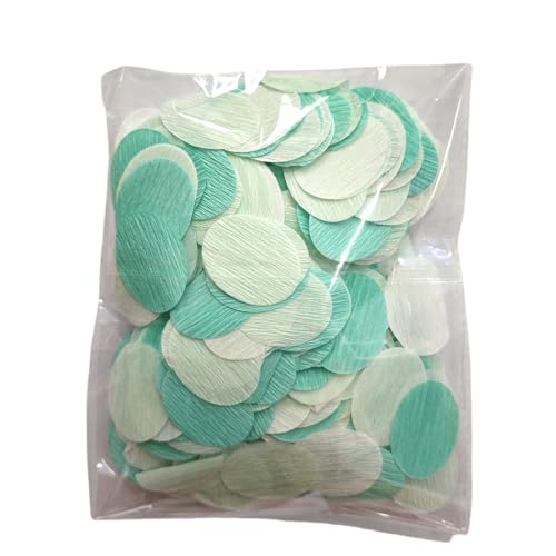 Mybbshower 600 Stück Krepppapier, Hochzeitsblütenblätter, Tischkonfetti für Hochzeit, Blumenmädchen, Korb, Gangläufer, Streuung, Esstisch, Tafelaufsätze, Party-Konfetti (Minzweiß) von Mybbshower
