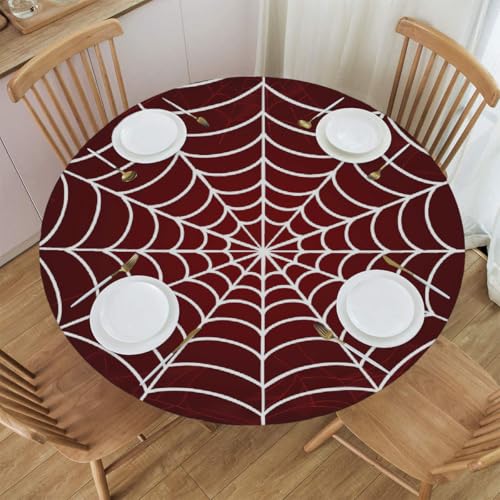 Myfsucce Wasserdichte und schmutzabweisende, elastische runde Tischdecke, Halloween-Spinne, passend für 101,6–111,8 cm große Tische, Outdoor-Tischdecke, abwischbar und maschinenwaschbar Myfsucce Wasserdichte und schmutzabweisende, elastische runde Tischdecke, Halloween-Spinne, passend für 101,6–111,8 cm große Tische, Outdoor-Tischdecke, abwischbar und maschinenwaschbar von Myfsucce