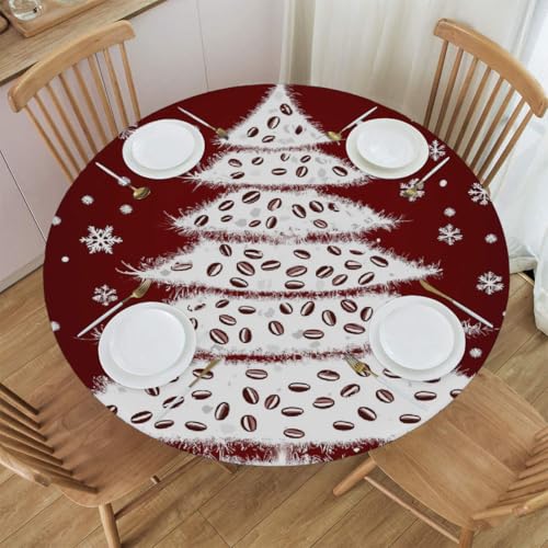 Myfsucce Wasserdichte und schmutzabweisende, elastische runde Tischdecke, Motiv: Weihnachts-Kaffeebohnen, passend für 114,3–127 cm große Tische, Outdoor-Tischdecke, abwischbar und maschinenwaschbar Myfsucce Wasserdichte und schmutzabweisende, elastische runde Tischdecke, Motiv: Weihnachts-Kaffeebohnen, passend für 114,3–127 cm große Tische, Outdoor-Tischdecke, abwischbar und maschinenwaschbar von Myfsucce