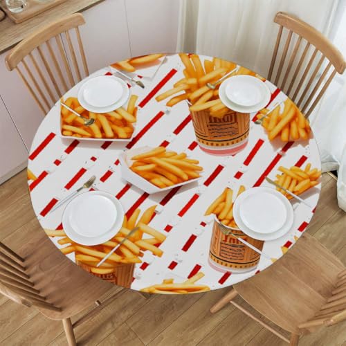 Myfsucce Wasserdichte und schmutzabweisende, elastische runde Tischdecke, Splittermuster, passend für 114,3–127 cm große Tische, Outdoor-Tischdecke, abwischbar und maschinenwaschbar Myfsucce Wasserdichte und schmutzabweisende, elastische runde Tischdecke, Splittermuster, passend für 114,3–127 cm große Tische, Outdoor-Tischdecke, abwischbar und maschinenwaschbar von Myfsucce