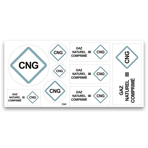Aufkleber-Bogen Erdgas CNG von Mygoodprice