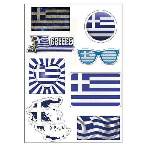 A4-Sticker-Bogen, Motiv: Griechenland, D07, selbstklebend, ideal für Scrapbooking von Mygoodprice