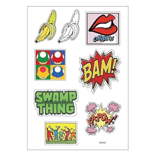 Brett A4 Aufkleber-Popart selbstklebend Klebeband Scrapbooking – A87 Brett A4 Aufkleber-Popart selbstklebend Klebeband Scrapbooking – A87 von Mygoodprice