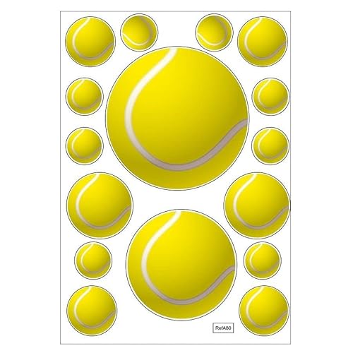 Scrapbook-Aufkleber, Stil: Tennisbälle, Sticker-Bogen im Format A4, selbstklebend von Mygoodprice