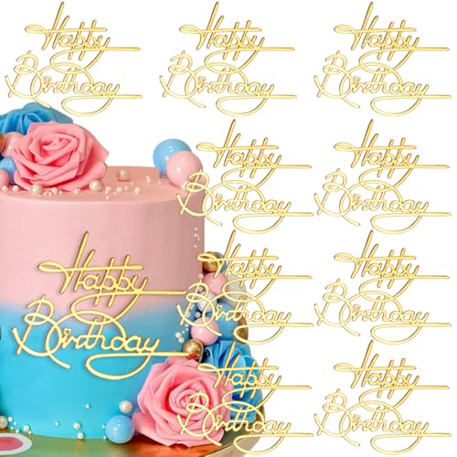 10Stück Kunst Schriften Happy Birthday Tortendeko Gold Tortendeko Geburtstag Torten Deko Acryl Happy Birthday Kuchendeko Seite Einsätze Zeichen Happy Birthday Cake Topper Geburtstag Cake Decoration 10Stück Kunst Schriften Happy Birthday Tortendeko Gold Tortendeko Geburtstag Torten Deko Acryl Happy Birthday Kuchendeko Seite Einsätze Zeichen Happy Birthday Cake Topper Geburtstag Cake Decoration von Myhiju