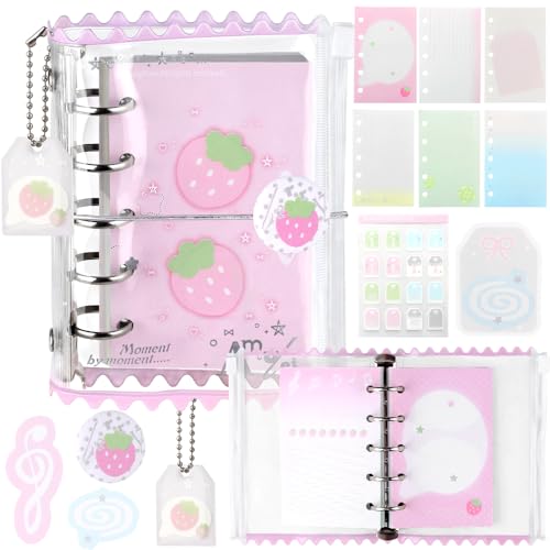 Kawaii M5 5 Ringbuch Notizbuch Nachfüllbar PVC Rosa Erdbeere Notebooks Lose Blatt Binder Notizbücher Niedlich Klein Reißverschluss Notizheft Refillable Campus Journal Notebook Für Schule Büro Zubehör Kawaii M5 5 Ringbuch Notizbuch Nachfüllbar PVC Rosa Erdbeere Notebooks Lose Blatt Binder Notizbücher Niedlich Klein Reißverschluss Notizheft Refillable Campus Journal Notebook Für Schule Büro Zubehör von Myhiju