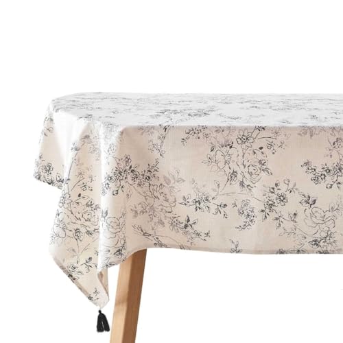 Myhome Country Tischdecke, abwischbare Tischdecke, Tischschutzfunktion, rechteckige Tischdecken, ideal für Esstisch und Küchentisch, Baumwolle, Polyester | Schwarz - 150x220 cm - Evora Myhome Country Tischdecke, abwischbare Tischdecke, Tischschutzfunktion, rechteckige Tischdecken, ideal für Esstisch und Küchentisch, Baumwolle, Polyester | Schwarz - 150x220 cm - Evora von Myhome Country