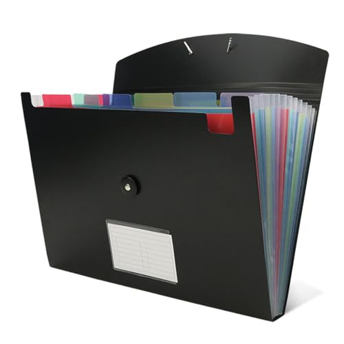 Myhoomowe Accordian File Organizer, FäChermappe mit 13 FäChern, Erweiterbarer Aktenordner Aus Kunststoff, Innenfarbe Myhoomowe Accordian File Organizer, FäChermappe mit 13 FäChern, Erweiterbarer Aktenordner Aus Kunststoff, Innenfarbe von Myhoomowe