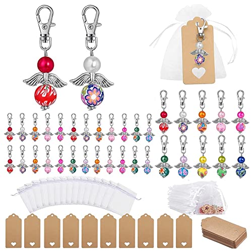 Myingaou Engel-Anhänger, Winkel mit Stern-Anhänger, Glücksgastgeschenke, Hochzeit, Mädchen, Engel mit Organza-Beutel Myingaou Engel-Anhänger, Winkel mit Stern-Anhänger, Glücksgastgeschenke, Hochzeit, Mädchen, Engel mit Organza-Beutel von Myingaou