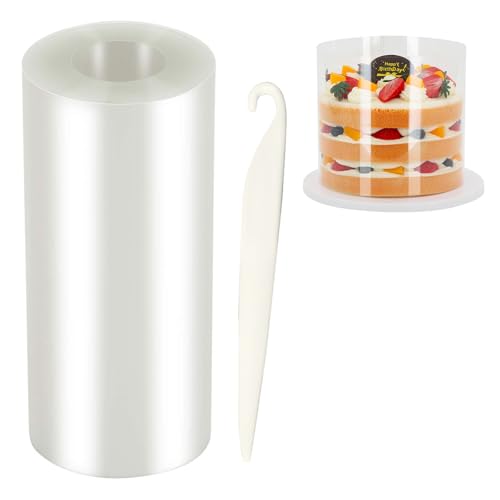 Myluatye Tortenrandfolie 20cm Hoch,Tortenfolie,Acetat Folie 20CM*5m,Tortenrandfolie Wiederverwendbar,Acetate Folie Rolle,für Tortendeko Mousse Schokolade von Myluatye