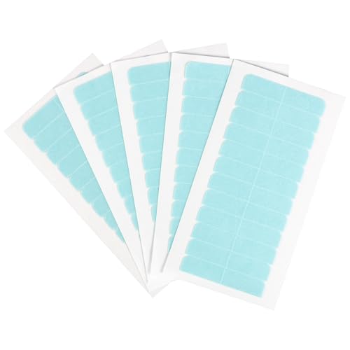 Mynoozi 60 Stück Ersatztapes Klebestreifen, Hair Klebeband für Tape In Hair Extensions Echthaar, Supertape für Tape Extensions, Perücken und Zweithaar- 4 x 0.8 cm von Mynoozi