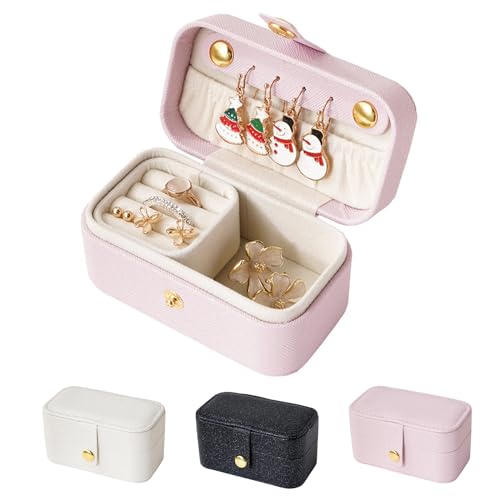 Myrnaist Reise Schmuckkästchen Klein für Damen Travel Schmuckaufbewahrung für Ohrring Ringe Halsketten Armbänder Schmuckschatulle Schmuck Organizer Geburtstagsgeschenke für Frauen Mädchen (pink) Myrnaist Reise Schmuckkästchen Klein für Damen Travel Schmuckaufbewahrung für Ohrring Ringe Halsketten Armbänder Schmuckschatulle Schmuck Organizer Geburtstagsgeschenke für Frauen Mädchen (pink) von Myrnaist