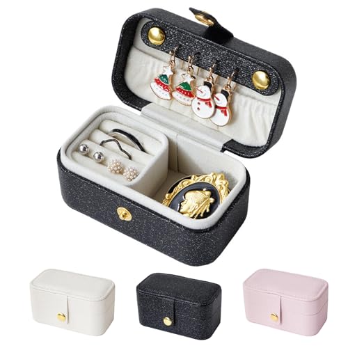 Myrnaist Reise Schmuckkästchen Klein für Damen Travel Schmuckaufbewahrung für Ohrring Ringe Halsketten Armbänder Schmuckschatulle Schmuck Organizer Geburtstagsgeschenke für Frauen Mädchen (black) Myrnaist Reise Schmuckkästchen Klein für Damen Travel Schmuckaufbewahrung für Ohrring Ringe Halsketten Armbänder Schmuckschatulle Schmuck Organizer Geburtstagsgeschenke für Frauen Mädchen (black) von Myrnaist