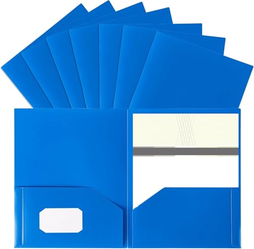 6 Stück Ordner mit Taschen, Kunststoffordner mit Tasche, für Schule, Business, Bürobedarf, mit extra Etiketten, strapazierfähig, strapazierfähig, blau, für Zuhause, Schule, Büro 6 Stück Ordner mit Taschen, Kunststoffordner mit Tasche, für Schule, Business, Bürobedarf, mit extra Etiketten, strapazierfähig, strapazierfähig, blau, für Zuhause, Schule, Büro von MystiCharm
