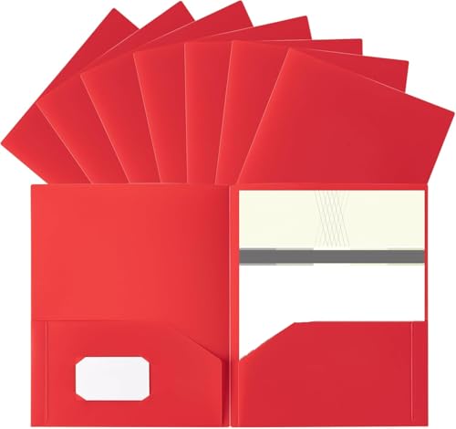 6 Stück Ordner mit Taschen, Kunststoffordner mit Tasche, strapazierfähig, mit extra Etiketten, für Schule, Geschäft, Büro, Abheftbedarf, rote Tasche, Abheftzubehör für Zuhause, Büro, Schule 6 Stück Ordner mit Taschen, Kunststoffordner mit Tasche, strapazierfähig, mit extra Etiketten, für Schule, Geschäft, Büro, Abheftbedarf, rote Tasche, Abheftzubehör für Zuhause, Büro, Schule von MystiCharm