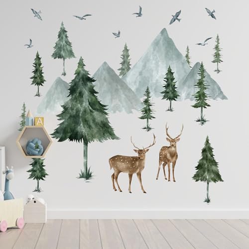 MytaYt Wandtattoo Baum und Waldtiere Wandaufkleber Kinderzimmer Wald Wandsticker für Mädchen Junge Babyzimmer und Wohnzimmer Wandaufkleber Deko MytaYt Wandtattoo Baum und Waldtiere Wandaufkleber Kinderzimmer Wald Wandsticker für Mädchen Junge Babyzimmer und Wohnzimmer Wandaufkleber Deko von MytaYt