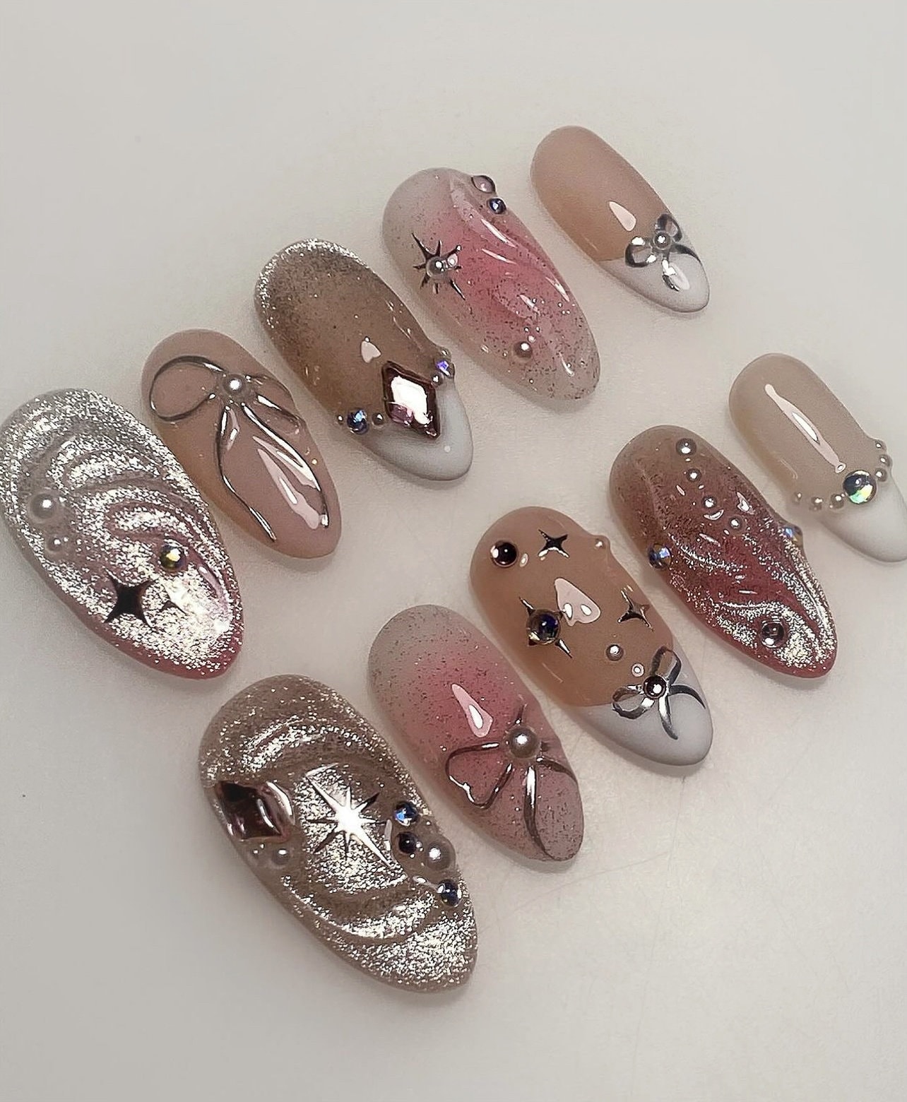 Y2K Glitzer Stern Nägel/ Handbemalter Nagel/Maßgefertigte Press On Handgemachte Nails/ Faux Acrylnägel/ Y2K Glitzer Stern Nägel/ Handbemalter Nagel/Maßgefertigte Press On Handgemachte Nails/ Faux Acrylnägel/ von MythicalNailart