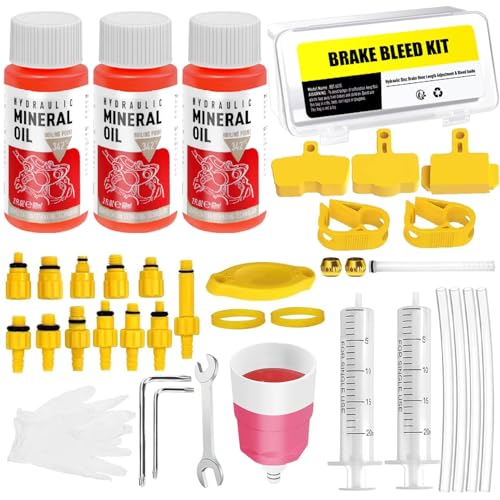 Hydraulische Scheibenbremsen Entlüftung Kit für Shimano, TEKTRO, MAGURA, Fahrrad Fluid Hydraulische Scheibenbremse Entlüftung Kit, einschließlich Mineralbremse Flüssigkeit（180ml） von Mytovosn