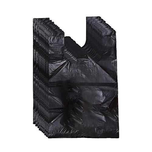 Persönliche 200 Stück schwarz Müllbeutel, Einwegbeutel Müllsäcke müllsack mit Griffen für Hygiene-Servietten (schwarz) von KRIZJUES