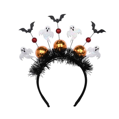 Mzshne Halloween Stirnband Festival Kopfbedeckung Cosplay Fledermaus Geist Stirnband für Halloween Karneval Maskerade Mzshne Halloween Stirnband Festival Kopfbedeckung Cosplay Fledermaus Geist Stirnband für Halloween Karneval Maskerade von Mzshne