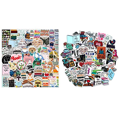 100 Stück Lese-Aufkleber Scrapbook Aufkleber Wasserdichte Aufkleber Starke Aufkleber für Wasserflaschen, Fahrrad, Kofferraum, Skateboard usw. von N\A