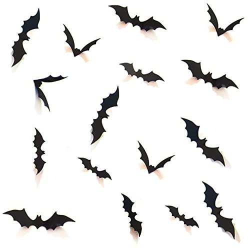 120pcs Halloween 3D Fledermaus-Attack Wandaufkleber XINBOHUI-Halloween Party Supplies Decorative Scary Bats Wall Sticker Halloween Home Window Decoration Set von N\A