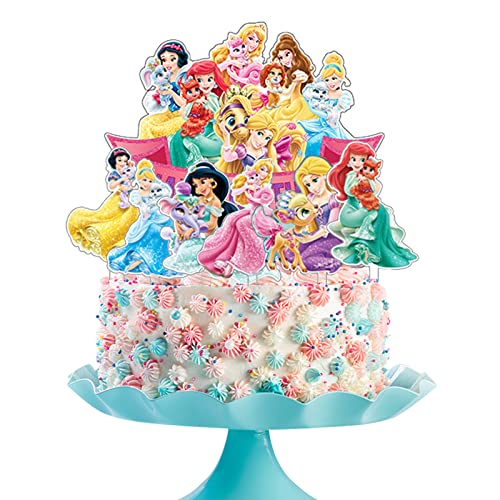 7pcs Fairy TalePrincess Cake Toppers, XINBOHUI-Fairy Tale Princess Cake Toppers for Children Princess Theme Party Birthday Party Cake Decoration Supplies von N\A