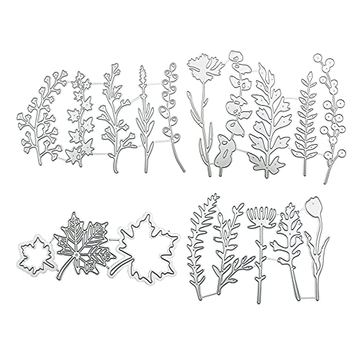 Allazone 18 Stück Stanzschablone Scrapbooking Prägeschablonen Metall Stanzformen, Blätter Stanzformen für Kartenherstellung für DIY Cards Zeichenschablonen Allazone 18 Stück Stanzschablone Scrapbooking Prägeschablonen Metall Stanzformen, Blätter Stanzformen für Kartenherstellung für DIY Cards Zeichenschablonen von Allazone