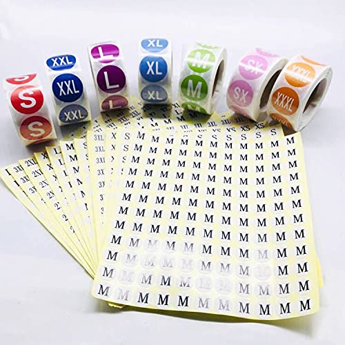 Allazone 5348 Stück Kleidung Größe Aufkleber Etiketten 2.5CM Kleidungsgröße Runde Aufkleber 7 Größe Kleider Größen Kreis Aufkleber für T-Shirt Kleidung Allazone 5348 Stück Kleidung Größe Aufkleber Etiketten 2.5CM Kleidungsgröße Runde Aufkleber 7 Größe Kleider Größen Kreis Aufkleber für T-Shirt Kleidung von Allazone