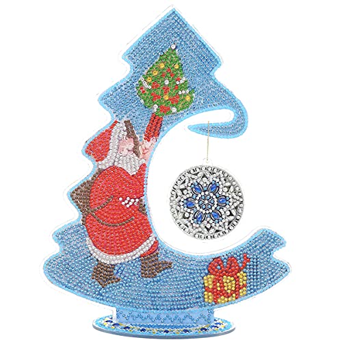 Diamond Painting Weihnachten Deko, Weihnachtsbaum Beidseitig Diamant Malerei Malen Nach Zahlen, Im Dunkeln Leuchten Weihnachtsbaum, Weihnachtsdeko Basteln for House Tisch Dekoration (Mandala) von N\A