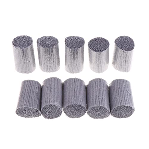 Fenteer 10 Bundle/Pack KnüpfKaschmirwolle Knüpfgarn Knüpffäden Teppichgarn geschnitten Latch Hook KaschmirKaschmirwolle, Grau von NC