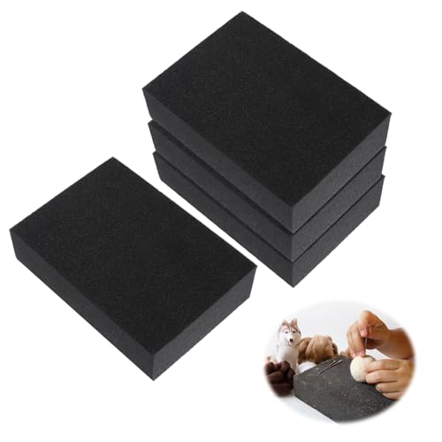 Sharplace 4 Schaumstoffunterlage zum Filzen, 16x11x3.5cm Filzschwamm Unterlage zum Filzen/Trockenfilzen und Nadelfilzen von Sharplace
