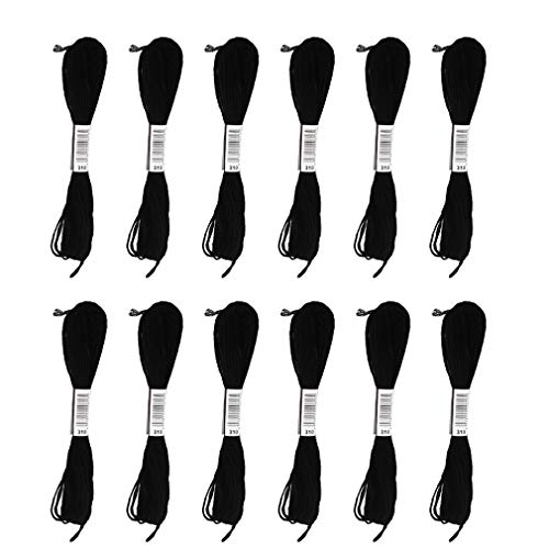#N/A Sawyerda 12-teiliges Stickgarn-Set, Nähgarne, DIY-Werkzeuge für Zuhause, schwarz #N/A Sawyerda 12-teiliges Stickgarn-Set, Nähgarne, DIY-Werkzeuge für Zuhause, schwarz von #N/A