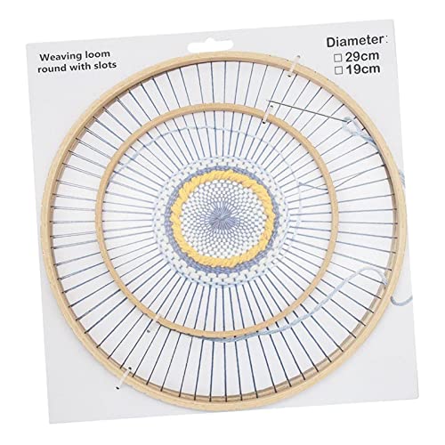 #N/A Webrahmen aus Holz, webrahmen, 30cm, Kinder Motorik Spielzeug, bespannt, runder Holzwebstuhl von Milageto