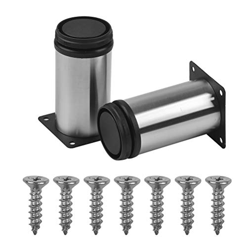 NA Möbelbeine aus Metall, verstellbare Tischbeine, 10 cm, Edelstahl, Küchenfüße für Schrankmöbel, Büromöbel, Sofa, 4 Stück von Homry