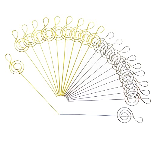 NA Woohome 20 Stück Metalldrähte Memo Clip Foto Stand für Hochzeit Party Kuchen Dekor, Gartenarbeit Dekoration von cutefly